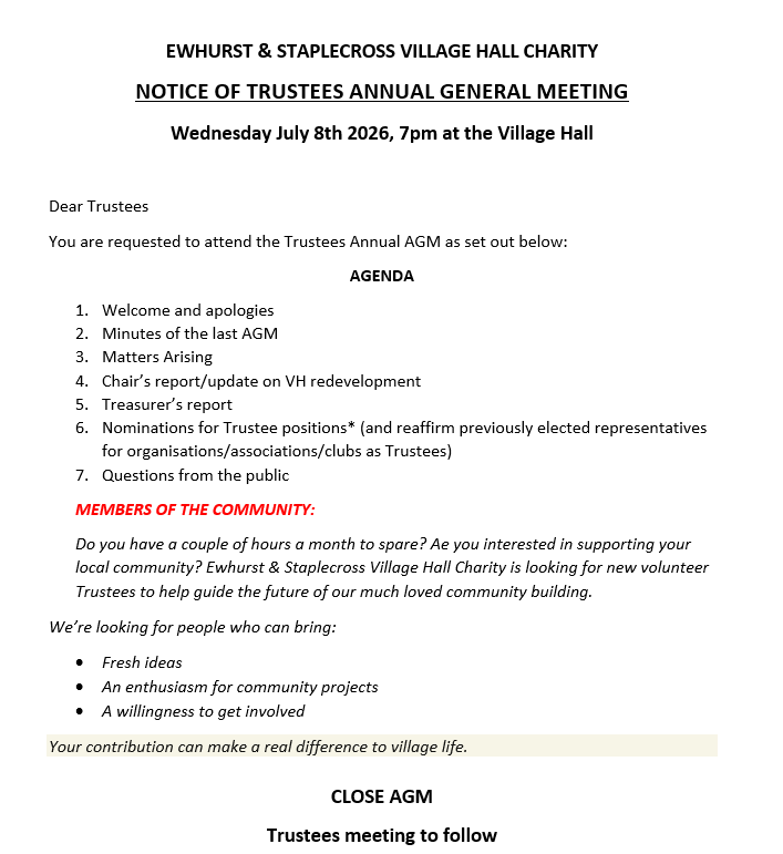 Trustee AGM